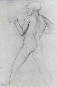Edgar Degas Study of Boy in Attitude of Defence painting